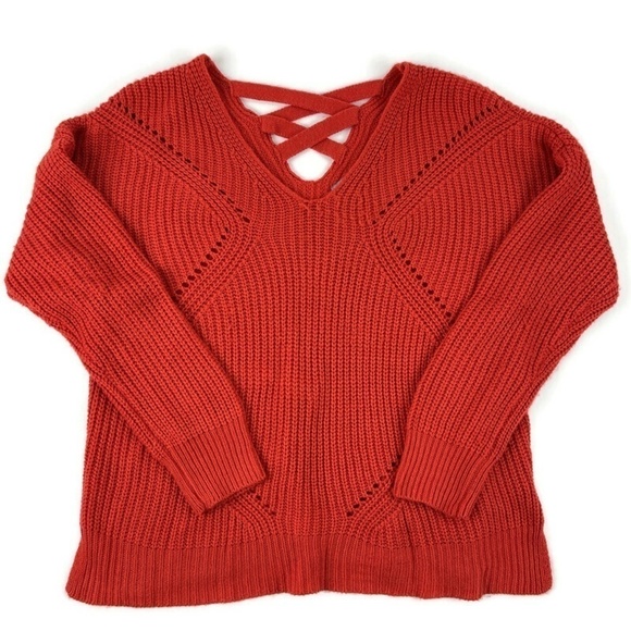 Charlotte Russe Womens Juniors Sweater Red Large - Picture 1 of 8
